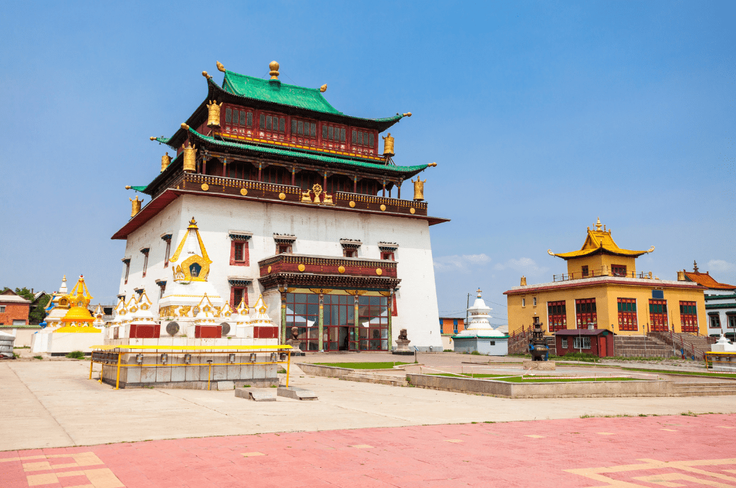 Monastère de Gandan en Mongolie